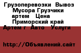  Грузоперевозки  Вывоз Мусора Грузчики. артем › Цена ­ 300 - Приморский край, Артем г. Авто » Услуги   